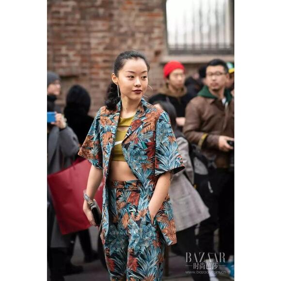 Ferragamo Azure Womens Floral Printed Short Sleeve Mohair Blend Blazer 40 NWOT - Picture 11 of 14